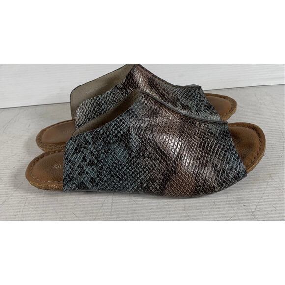 The Klub Nico Gracey Eclipse Snake Leather Slide Sandals Sz. 10 - Picture 2 of 7